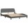 vidaXL Bett mit Matratze Dunkelgrau 160x200 cm Stoff