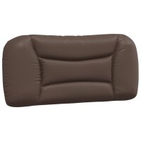 vidaXL Bett mit Matratze Braun 90x200 cm Kunstleder