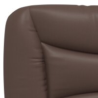 vidaXL Bett mit Matratze Braun 90x200 cm Kunstleder