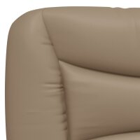 vidaXL Bett mit Matratze Cappuccino-Braun 140x200 cm Kunstleder