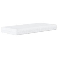 vidaXL Bett mit Matratze Schwarz und Weiß 90x200 cm Kunstleder
