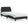 vidaXL Bett mit Matratze Schwarz und Weiß 90x200 cm Kunstleder