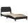 vidaXL Bett mit Matratze Schwarz und Weiß 90x200 cm Kunstleder