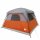 vidaXL Campingzelt 4 Personen Grau und Orange Wasserdicht