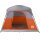 vidaXL Campingzelt 4 Personen Grau und Orange Wasserdicht