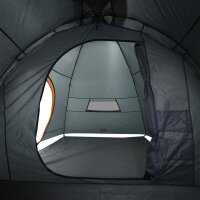 vidaXL Campingzelt 8 Personen Grau und Orange Wasserdicht