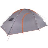 vidaXL Campingzelt 8 Personen Grau und Orange Wasserdicht