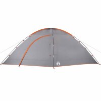 vidaXL Campingzelt 8 Personen Grau und Orange Wasserdicht