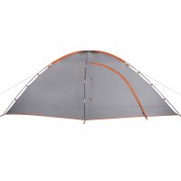 vidaXL Campingzelt 8 Personen Grau und Orange Wasserdicht