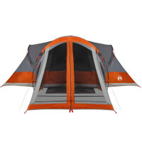 vidaXL Tipi-Familienzelt 8 Personen Grau und Orange Wasserdicht