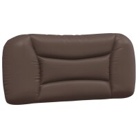 vidaXL Bett mit Matratze Braun 90x190 cm Kunstleder