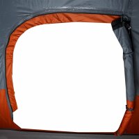 vidaXL Kuppel-Campingzelt 4 Personen Grau und Orange Wasserdicht