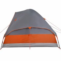 vidaXL Kuppel-Campingzelt 4 Personen Grau und Orange Wasserdicht