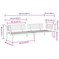 vidaXL Garten-Ecksofas aus Paletten 2 Stk. Massivholz Akazie