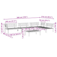 vidaXL 5-tlg. Garten-Sofagarnitur aus Paletten Massivholz Akazie