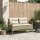 vidaXL Gartenbank mit Kissen 116x62,5x74 cm Beige Poly Rattan