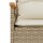 vidaXL Gartenbank mit Kissen 116x62,5x74 cm Beige Poly Rattan