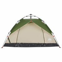 vidaXL Kuppel-Campingzelt 3 Personen Gr&uuml;n Quick Release