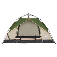 vidaXL Kuppel-Campingzelt 3 Personen Gr&uuml;n Quick Release