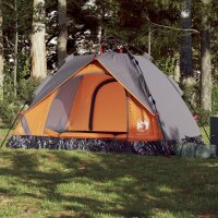 vidaXL Kuppel-Campingzelt 2 Personen Grau und Orange...