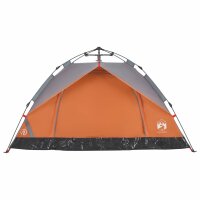 vidaXL Kuppel-Campingzelt 2 Personen Grau und Orange Quick Release