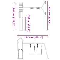 vidaXL Spielturm Massivholz Douglasie