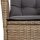 vidaXL 5-tlg. Garten-Essgruppe mit Kissen Beige Poly Rattan