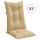 vidaXL Hochlehner-Auflagen 2 Stk. Melange Beige 120x50x7 cm Stoff