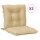 vidaXL Niedriglehner-Auflagen 2 Stk. Melange Beige 100x50x7 cm Stoff