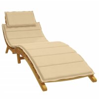 vidaXL Sonnenliegen-Auflage Melange Beige 186x58x3 cm Stoff