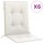 vidaXL Niedriglehner-Auflagen 6 Stk. Melange Creme 100x50x4 cm Stoff