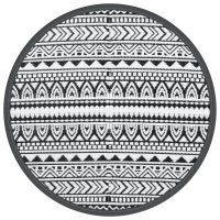 vidaXL Outdoor-Teppich Schwarz Ø160 cm PP