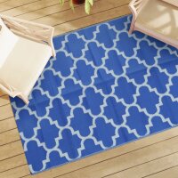 vidaXL Outdoor-Teppich Blau 140x200 cm PP