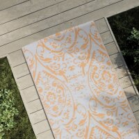 vidaXL Outdoor-Teppich Orange und Weiß 80x250 cm PP