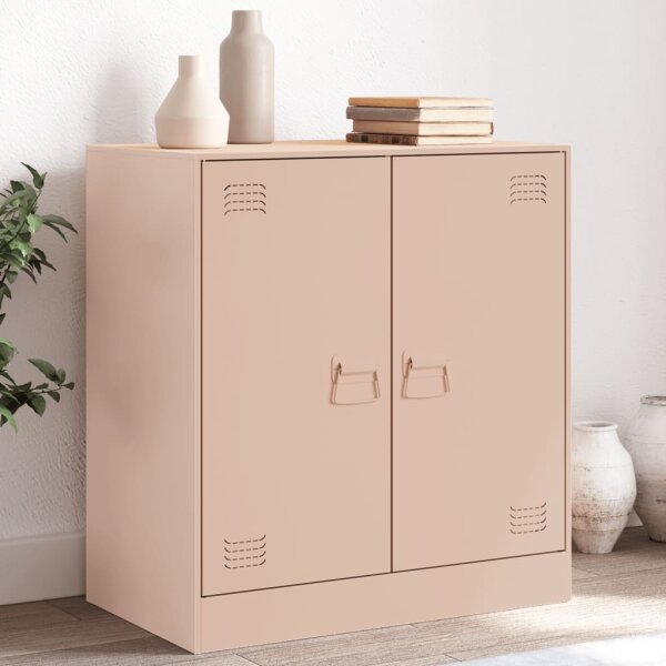 vidaXL Sideboard Rosa 67x39x73 cm Stahl