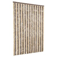 vidaXL Fliegenvorhang Dunkelbraun und Beige 118x220 cm...