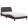 vidaXL Bett mit Matratze Dunkelbraun 100x200 cm Stoff