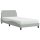 vidaXL Bett mit Matratze Hellgrau 100x200 cm Samt