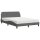 vidaXL Bett mit Matratze Dunkelgrau 140x190 cm Stoff