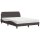 vidaXL Bett mit Matratze Dunkelbraun 140x190 cm Stoff