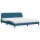 vidaXL Bett mit Matratze Blau 180x200 cm Samt