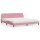 vidaXL Bett mit Matratze Rosa 200x200 cm Samt