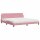 vidaXL Bett mit Matratze Rosa 200x200 cm Samt