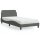 vidaXL Bett mit Matratze Dunkelgrau 100x200 cm Stoff