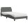 vidaXL Bett mit Matratze Dunkelgrau 100x200 cm Stoff