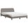 vidaXL Bett mit Matratze Taupe 140x200 cm Stoff