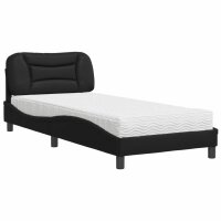 vidaXL Bett mit Matratze Schwarz 80x200 cm Kunstleder