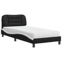 vidaXL Bett mit Matratze Schwarz und Weiß 90x190 cm...