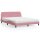 vidaXL Bett mit Matratze Rosa 160x200 cm Samt