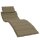 vidaXL Sonnenliegen-Auflage Melange Taupe 186x58x3 cm Stoff